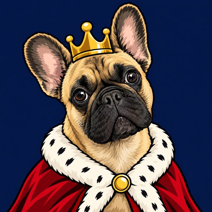 French bulldog in Royal style